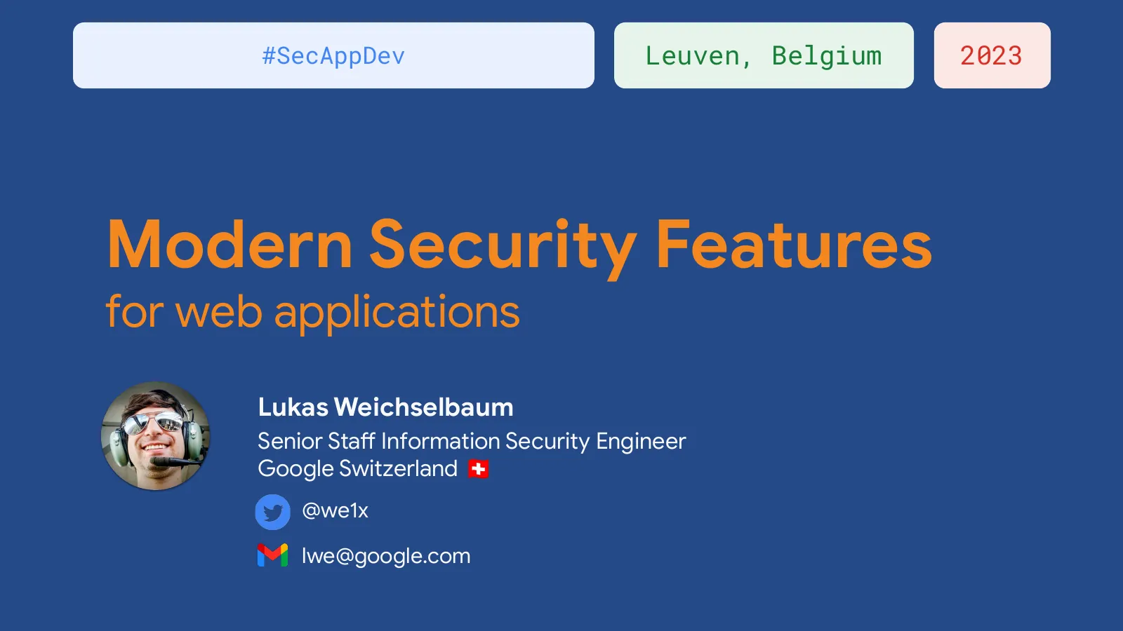 Slide 1: #SecAppDev Leuven, Belgium 2023