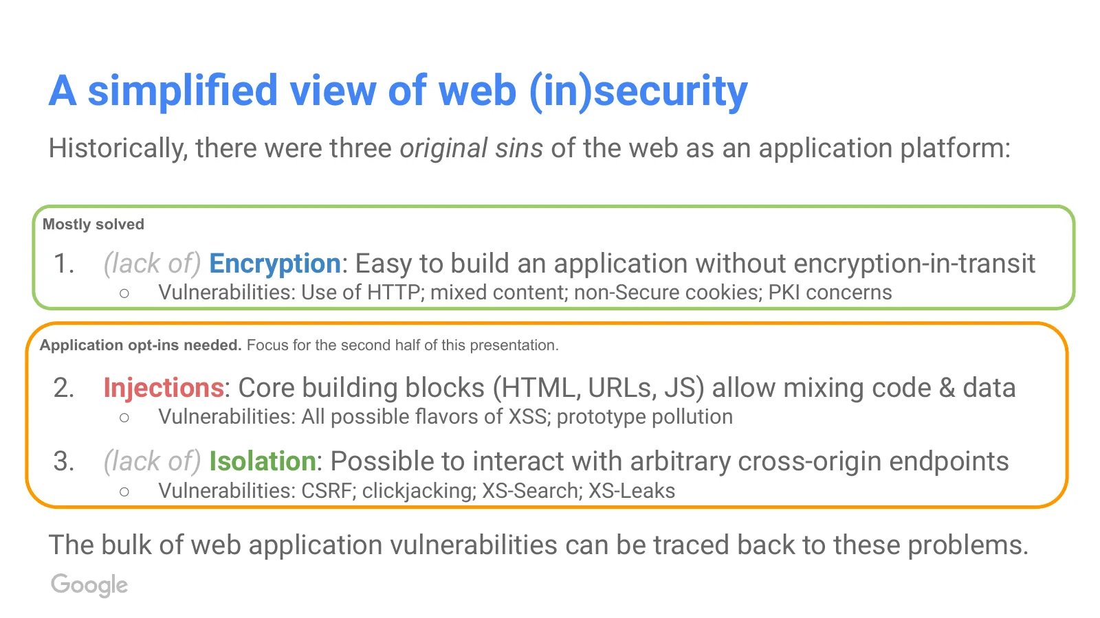 Slide 6: A simplified view of web (in)security